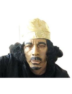 Scary Masks Gaddafi Latex Mask Halloween Costume   Most Adults Clothing