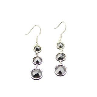 Fashion Black Onyx 925 Silver Dangle Earrings Jewelry