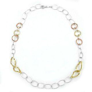 Schmuck Juweliere big rings chain, tricolor, silver 925 53cm Jewelry