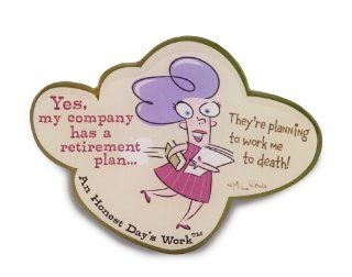 An Honest Day's Work 37040 Retirement Plan Magnet, 4 by 3 Inch   Refrigerator Magnets
