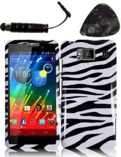 HiShop(TM) Motorola Droid Razr Maxx HD XT926M(Verizon) Design Cover   Zebra Design Snap on Hard Shell Cover Protector Faceplate AND HiShop(TM) Stylus, Guitar Pick/Pry Tool Cell Phones & Accessories