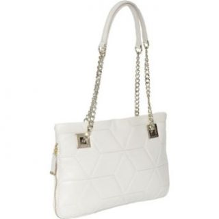 Calvin Klein Geo Quilted Chain Strap Shopper (Off White) Shoulder Handbags Clothing