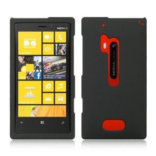 NOKIA LUMIA 928 (VERIZON) ACCESSORY HARD PLASTIC MATTE SNAP ON CASE COVER BLACK [In Casesity Retail Packaging] 