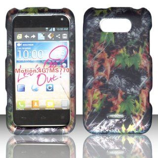 2D Camo Leaves LG Motion 4g Ms770/ LG Optimus Regard (Metropcs, Cricket) Case Cover Hard Phone Snap on Cover Case Protector Case Cell Phones & Accessories
