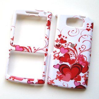 Samsung Epix SGH i907 AT&T Snap On Protector Hard Case Image Cover Red Hearts Cell Phones & Accessories