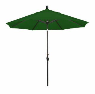 California Umbrella 9 Feet Olefin Fabric Aluminum Push Button Tilt Market Umbrella with Bronze Pole, Forest Green  Patio Umbrellas  Patio, Lawn & Garden