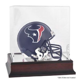 Houston Texans Mahogany Mini Helmet Logo Display Case  Prints  Sports & Outdoors
