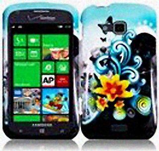 Blue Flower Hard Cover Case for Samsung ATIV Odyssey SCH I930 Cell Phones & Accessories