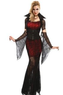 Amour  Deluxe Witch Halloween Vampire Queen Costume Dress Full Set Fancy Party Clothing