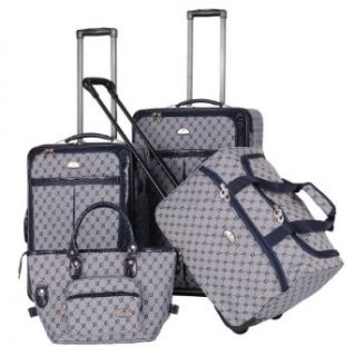 American Flyer Luggage Signature 4 Piece Set, Navy, One Size Clothing