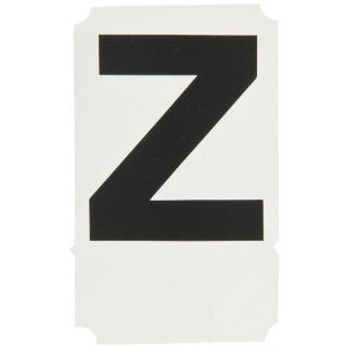 Brady 8255 Z Vinyl (B 933), 4" Black Helvetica Quik Align   Black Lower Case, Legend "Z" (Package of 10) Industrial Warning Signs