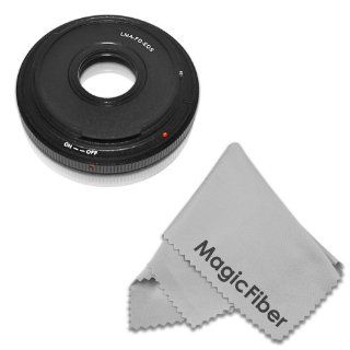 Mount Adapter for Canon FD Lens on Canon EOS film or digital SLR Mount Camera + MagicFiber Microfiber Lens Cleaning Cloth  Camera & Photo