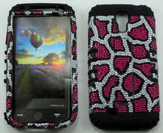 HYBRID IMPACT SILICONE CASE + BLACK SKIN FOR SAMSUNG GALAXY S 4 PINK WHITE LEOPARD Cell Phones & Accessories