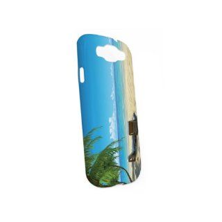 Samsung Galaxy S3 WrapAround Case   Chairs on Beach with Palm trees Cell Phones & Accessories
