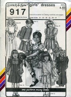 Stretch & Sew Pattern 917 ~ Girls' Dresses ~ Chest 21 31