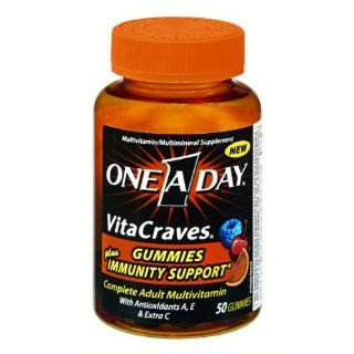 One A Day VitaCraves Gummies Plus Immunity Support Complete Adult Multivitamin/Multimineral Supplement, 50 CT (Pack of 4)  Multiple Vitamin Mineral Combinations  Grocery & Gourmet Food