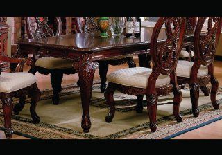 Master Dining Room Table Birch Wood Carved Ornate Style  