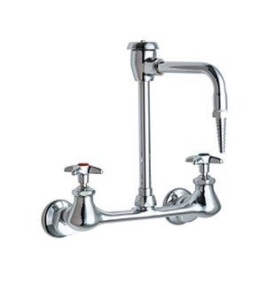 Chicago Faucets 943 CP Wall Mount Laboratory Water Fitting, Chrome   Touch On Kitchen Sink Faucets  