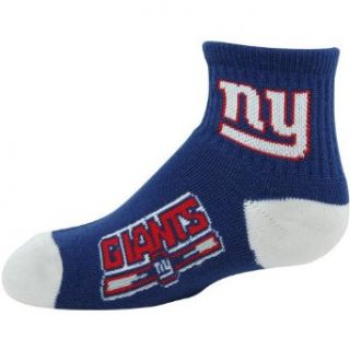 NFL New York Giants Youth Name & Logo Quarter Length Socks   Royal Blue Clothing