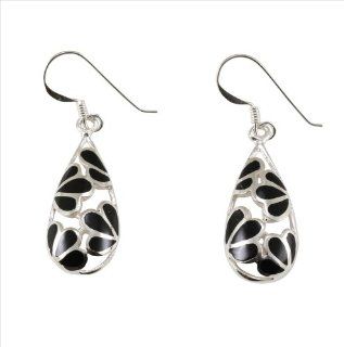 Onyx & 925 Sterling Silver Earrings Jewelry