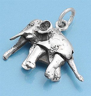 Elephant 17MM Pendant Sterling Silver 925 Jewelry