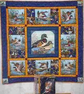 Duck Season Wallhanging Quilt Kit Aprox 40x40  
