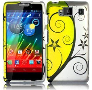 Motorola Droid Razr Maxx HD XT926M ( Verizon ) Phone Case Accessory Exemplary Swirl Design Hard Snap On Cover with Free Gift Aplus Pouch Cell Phones & Accessories
