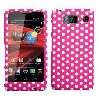 Fits Motorola XT926 XT926M Droid Razr Maxx HD Hard Plastic Snap on Cover Dots Pink/white Verizon Cell Phones & Accessories