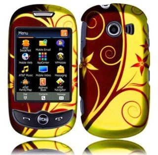 VMG Samsung Flight 2 A927 (AT&T) Design Hard Case Cover   Brown Yellow Abstra Cell Phones & Accessories