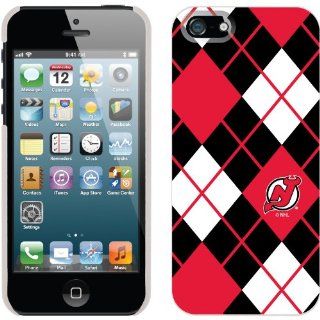 New Jersey Devils   Argyle design on a White iPhone 5s / 5 Thinshield Snap On Case by Coveroo Cell Phones & Accessories