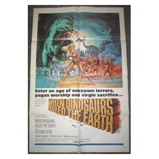 WHEN DINOSAURS RULED THE EARTH / ORIGINAL U.S. 1 SHEET MOVIE POSTER WHEN DINOSAURS RULED THE EARTH Entertainment Collectibles