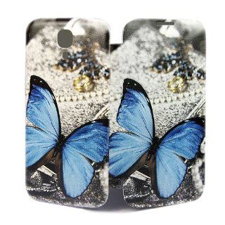 Butterfly Housing Flip Back Replacement Battery Door Cover Case for Samsung Galaxy S4 S IV i9500 + Gift Cell Phones & Accessories