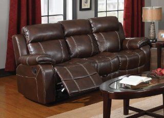 Coaster Myleene Leather Motion Sofa in Brown   Coaster Home Leather