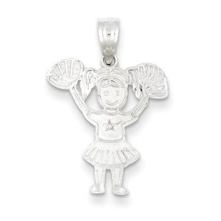 Sterling Silver Cheerleader Charm Jewelry
