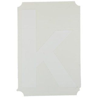 Brady 8325 K Vinyl (B 933), 4" White Helvetica Quik Align   White Lower Case, Legend "K" (Package of 10) Industrial Warning Signs
