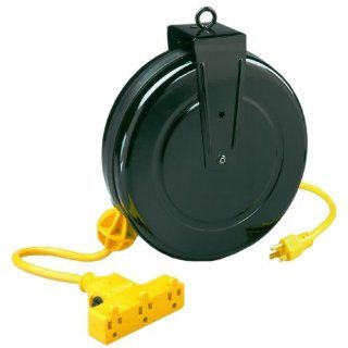 Lind Equipment LE2630B14 Cable Reel, 30ft, Triple Outlet, Circuit Breaker, 13A Rated, 14/3 SJT Cable
