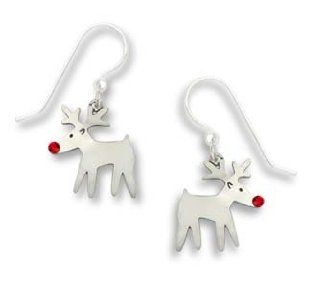 Sienna Sky Rudolph the Red Nosed Reindeer with Red Crystal Nose Earrings 934 Dangle Earrings Jewelry