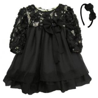 Isobella & Chloe Black Audrey Dress and Matching Headband. Black. Size 4T. Playwear Dresses Clothing