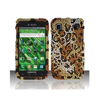 Yellow Cheetah Bling Gem Jeweled Crystal Cover Case for Samsung Galaxy S Vibrant 4G SGH T959 SGH T959V Cell Phones & Accessories