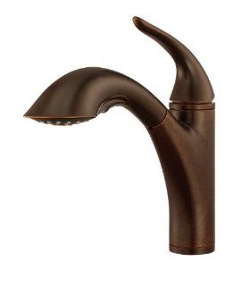 Danze D455021BR Tumbled Bronze Antioch Pullout Spray Kitchen Faucet From the Antioch Collection D455021   Touch On Kitchen Sink Faucets  