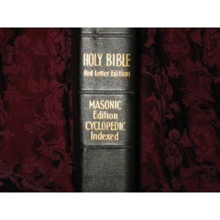 Holy Bible Red Letter Edition   Masonic Edition Cyclopedic Indexed King James Version Books