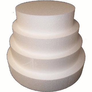 Round 3" Cake Dummies   Set Of 4, Each 3" High By 10", 12", 14", & 16" Round  Other Products  