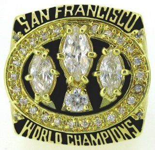 1988 San Francisco 49ERS Super Bowl XXIII Championship Ring Size 10.5  Sports Related Collectibles  Sports & Outdoors