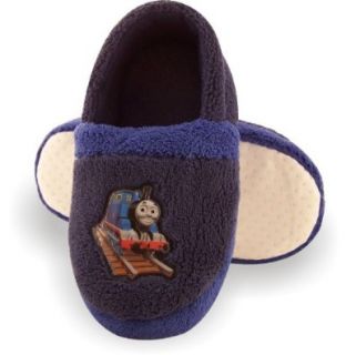 Thomas the Tank Engine Toddler Boys Moccasin Blue Slippers   Sz 5/6 Shoes