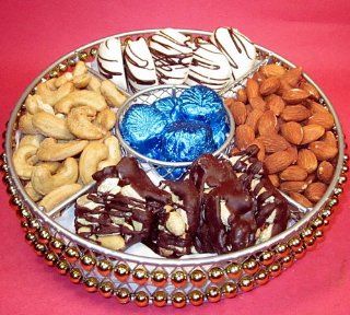 Gourmet Chocolate and Nuts in a Decorative Wire Basket  Gourmet Chocolate Gifts  Grocery & Gourmet Food