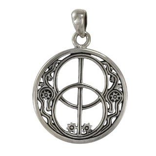 Sterling Silver Chalice Well Avalon Pendant   Pagan Wiccan Jewelry Jewelry