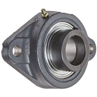 Hub City FB230URX1 3/8 Flange Block Mounted Bearing, 2 Bolt, Normal Duty, Relube, Eccentric Locking Collar, Narrow Inner Race, Cast Iron Housing, 1 3/8" Bore, 1.949" Length Through Bore, 5.125" Mounting Hole Spacing Industrial & Scienti