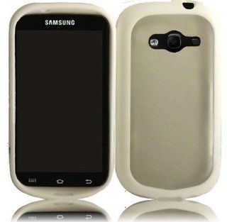 White Hard Cover Case for Samsung Galaxy Reverb SPH M950 Cell Phones & Accessories