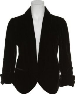 JOLT Velvet Stretch Lapel Jacket w/ Two Side Pocket Detail[T975XJ3E] BK, SM Blazers And Sports Jackets