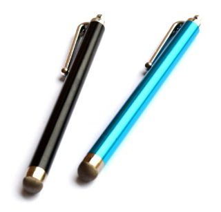 Bargains Depot Black/Blue 2 pack of SENSITIVE / CONDUCTIVE HYBRID FIBER TIP Capacitive Stylus/styli Universal Touch Screen Pen for Cell Phone/Tablet  Creative Ziio 10 // Creative Ziio 7 // Dell Lattitude 10 // Dell XPS 10 // Double Power DOPO D7015 D 701